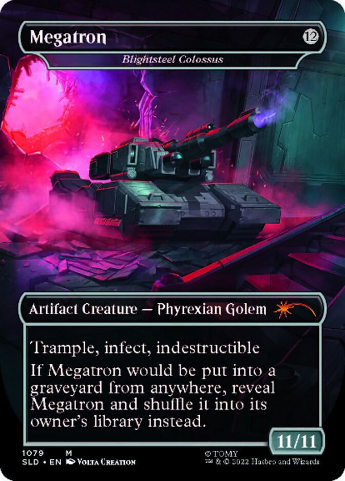 Blightsteel Colossus - Megatron (Borderless) [Secret Lair Drop Series] | Boutique FDB TCG