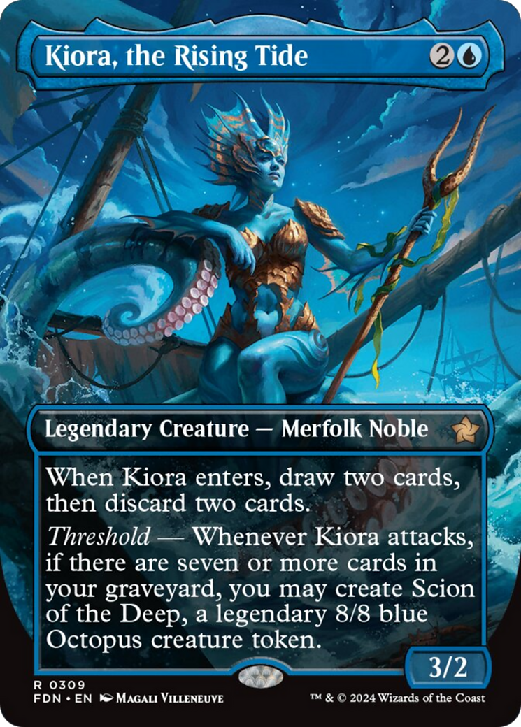 Kiora, the Rising Tide (Borderless) [Foundations] | Boutique FDB TCG