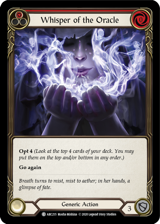 Whisper of the Oracle (Red) [U-ARC215] (Arcane Rising Unlimited)  Unlimited Normal | Boutique FDB TCG