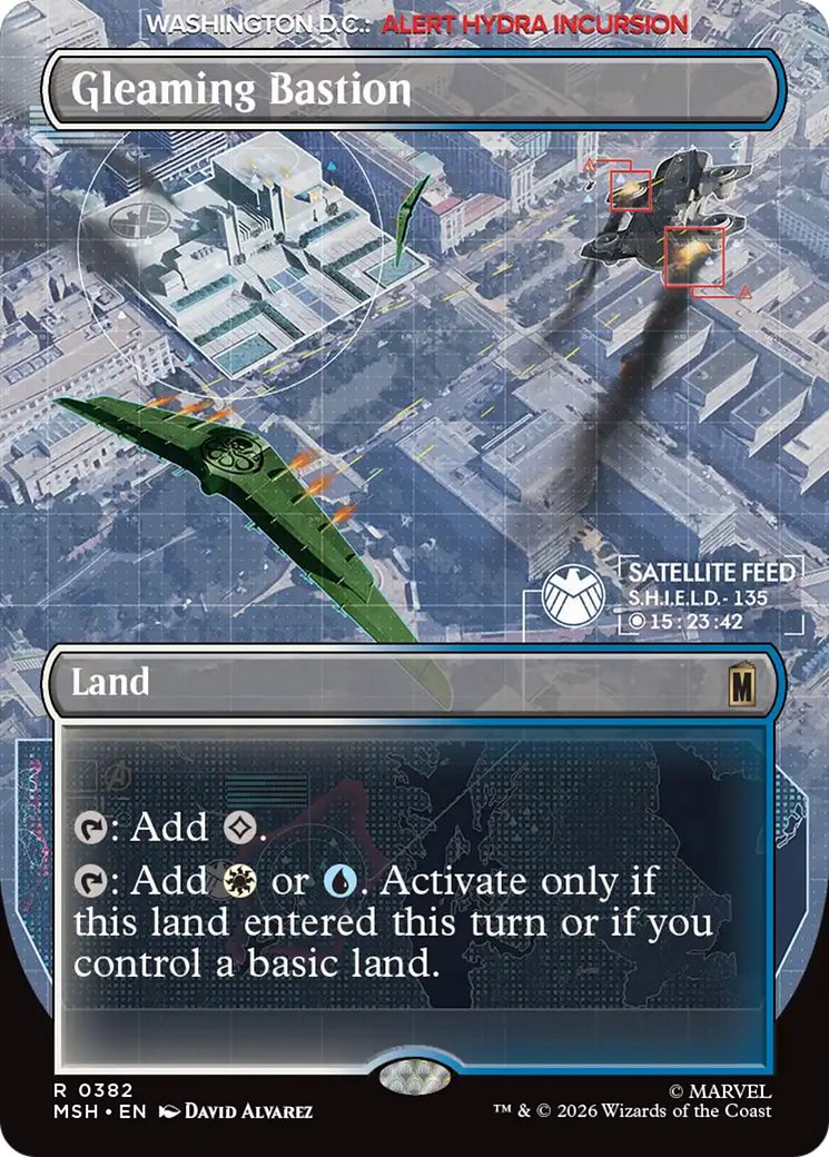 Gleaming Bastion (Borderless) [Marvel Super Heroes] | Boutique FDB TCG