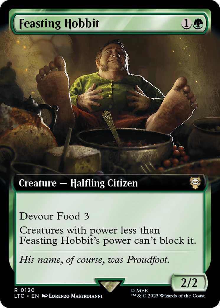 Feasting Hobbit (Extended Art) [The Lord of the Rings: Tales of Middle-Earth Commander] | Boutique FDB TCG