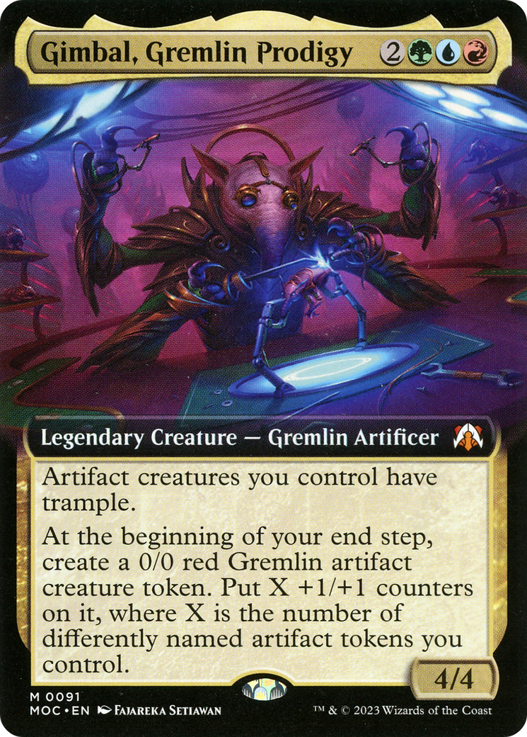 Gimbal, Gremlin Prodigy (Extended Art) [March of the Machine Commander] | Boutique FDB TCG