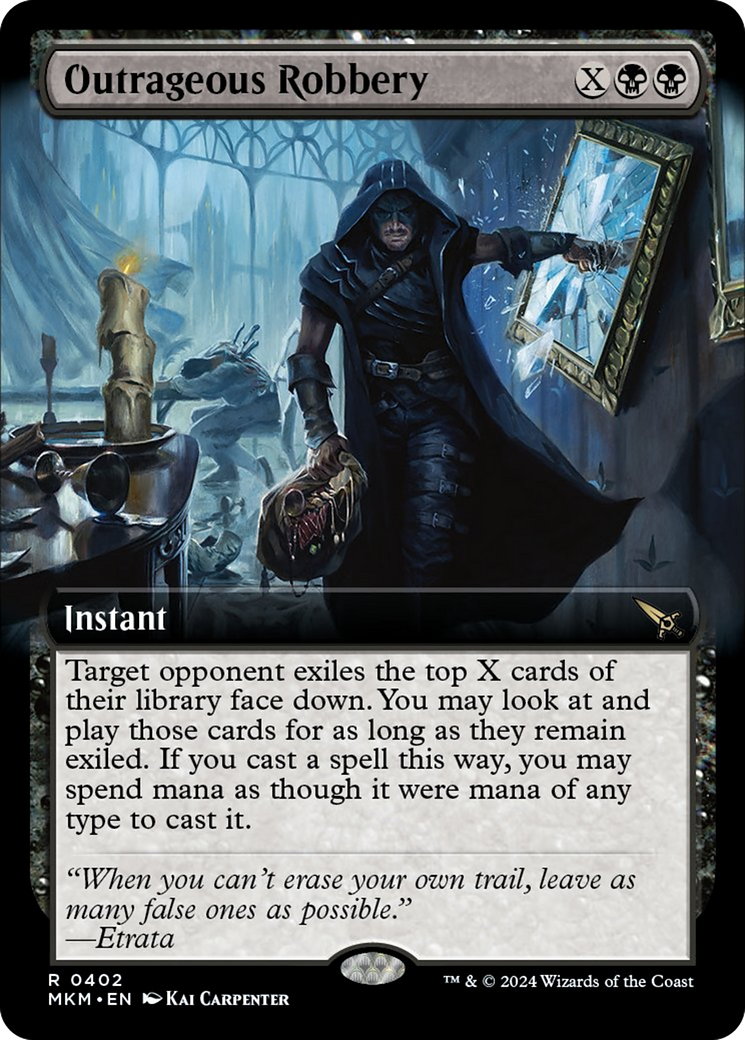 Outrageous Robbery (Extended Art) [Murders at Karlov Manor] | Boutique FDB TCG
