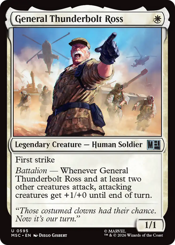 General Thunderbolt Ross [Marvel Super Heroes Commander] | Boutique FDB TCG