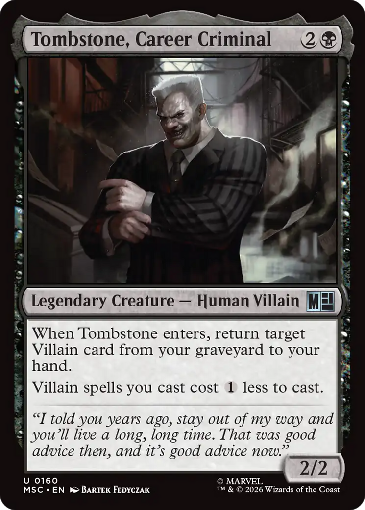 Tombstone, Career Criminal (0160) [Marvel Super Heroes Commander] | Boutique FDB TCG