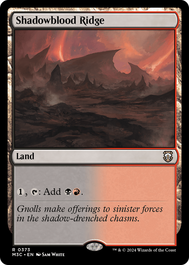 Shadowblood Ridge (Ripple Foil) [Modern Horizons 3 Commander] | Boutique FDB TCG