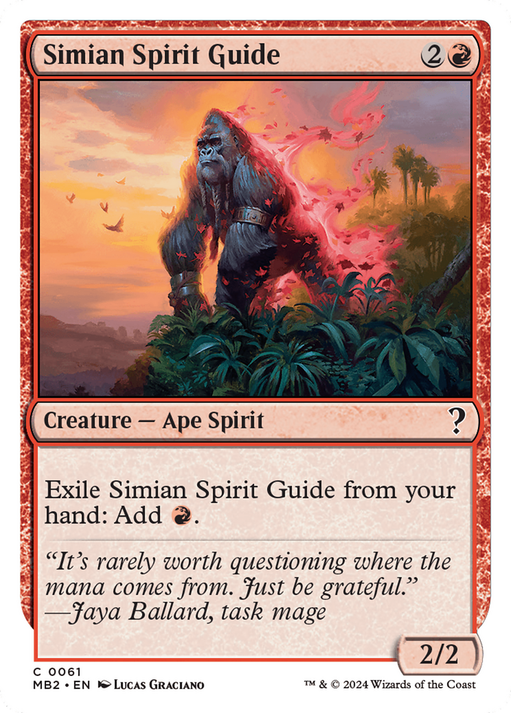 Simian Spirit Guide (White Border) [Mystery Booster 2] | Boutique FDB TCG