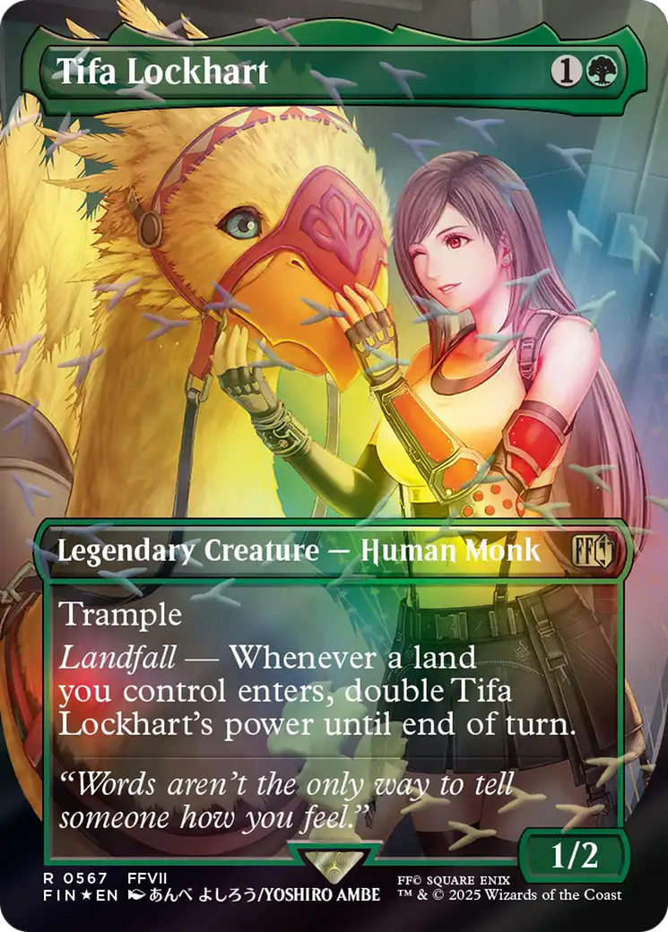 Tifa Lockhart (Borderless) (Chocobo Track Foil) [FINAL FANTASY] | Boutique FDB TCG