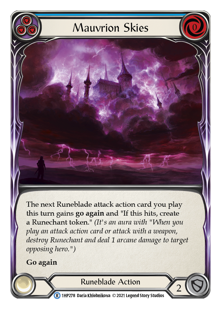 Mauvrion Skies (Blue) [1HP278] (History Pack 1) | Boutique FDB TCG
