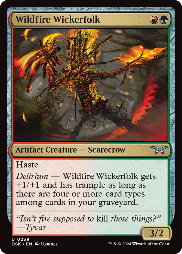 Wildfire Wickerfolk [Duskmourn: House of Horror] | Boutique FDB TCG