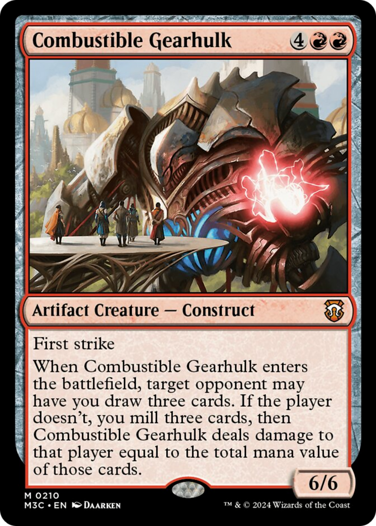 Combustible Gearhulk (Ripple Foil) [Modern Horizons 3 Commander] | Boutique FDB TCG