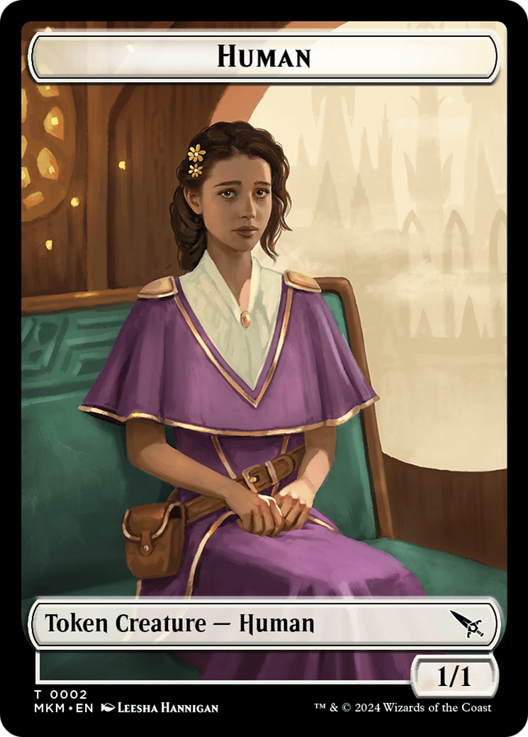 Human Token [Murders at Karlov Manor Tokens] | Boutique FDB TCG