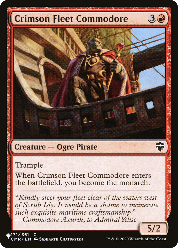 Crimson Fleet Commodore [The List] | Boutique FDB TCG