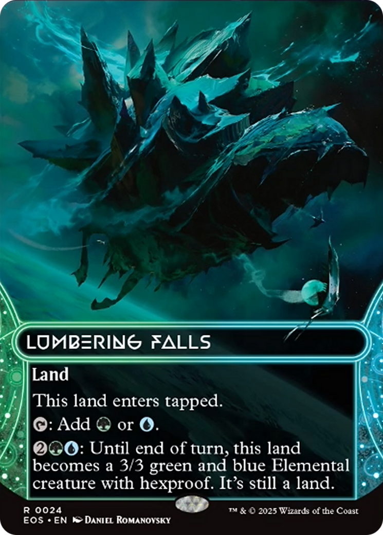 Lumbering Falls (0024) (Borderless) [Edge of Eternities: Stellar Sights] | Boutique FDB TCG
