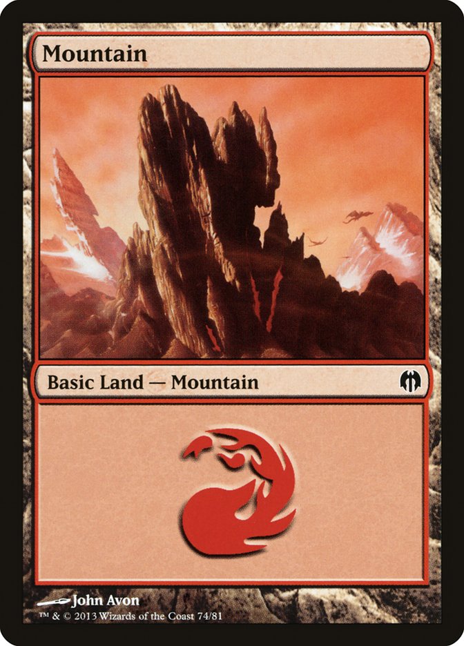 Mountain (74) [Duel Decks: Heroes vs. Monsters] | Boutique FDB TCG