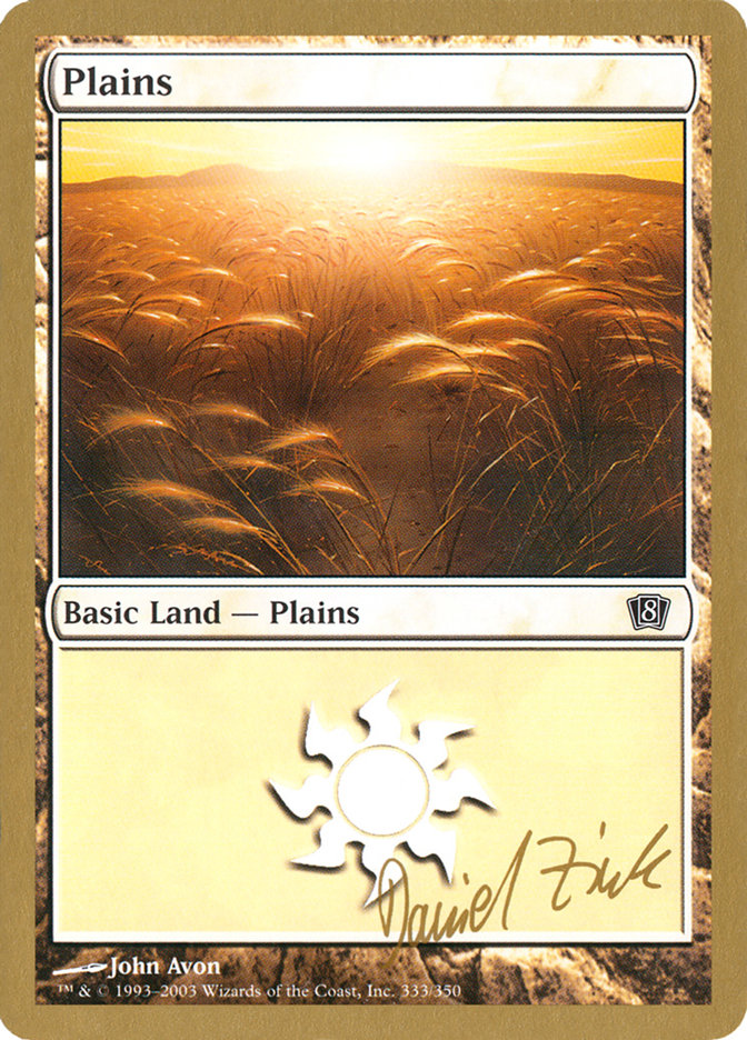 Plains (dz333) (Daniel Zink) [World Championship Decks 2003] | Boutique FDB TCG