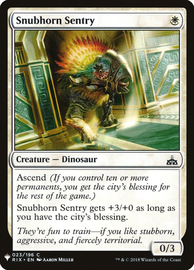 Snubhorn Sentry [Mystery Booster] | Boutique FDB TCG