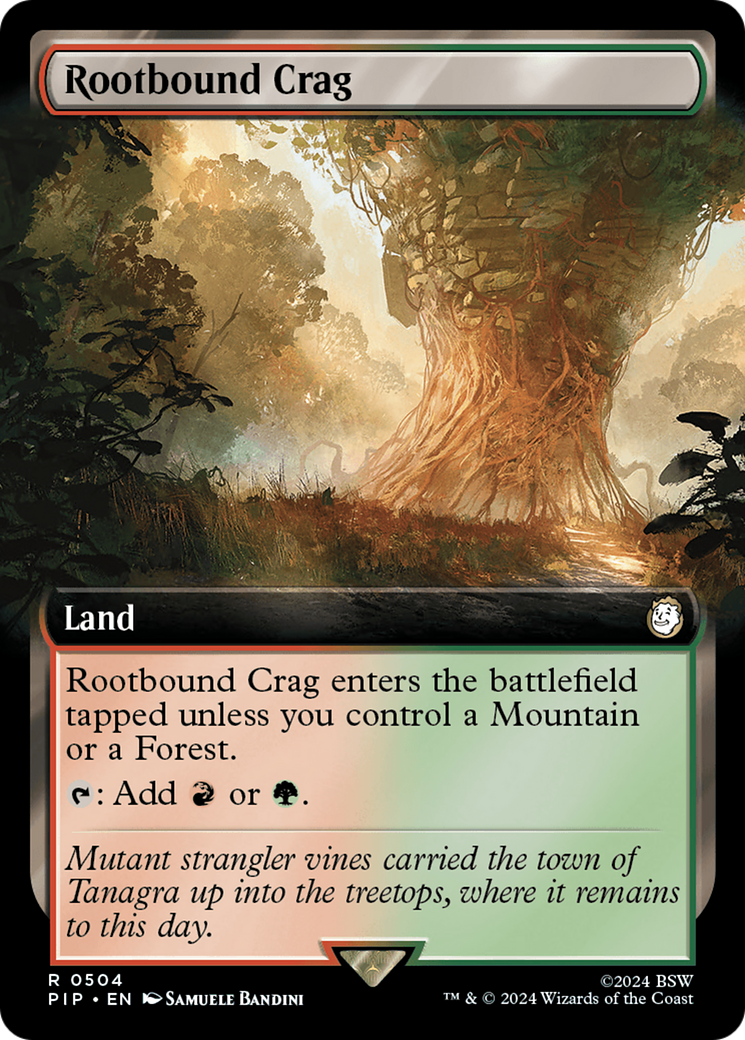 Rootbound Crag (Extended Art) [Fallout] | Boutique FDB TCG