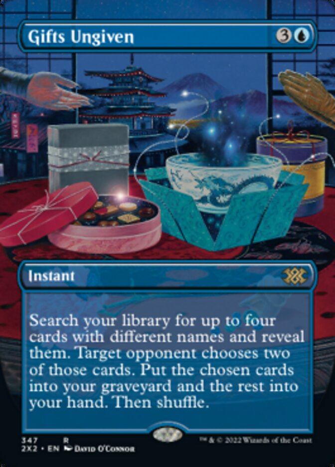 Gifts Ungiven (Borderless Alternate Art) [Double Masters 2022] | Boutique FDB TCG