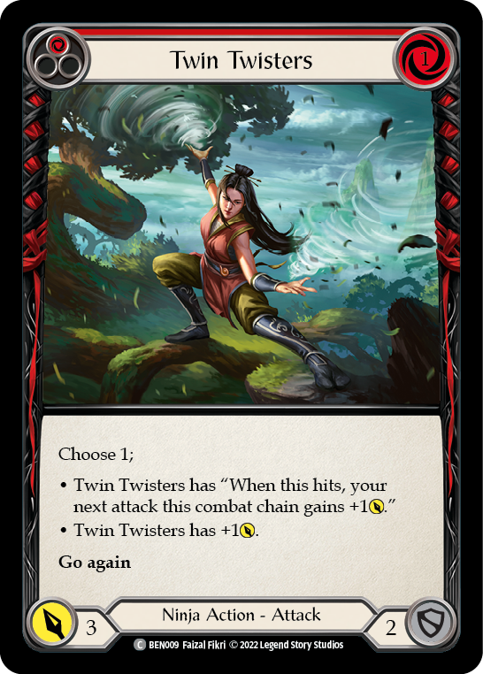 Twin Twisters (Red) [BEN009] (Outsiders Benji Blitz Deck) | Boutique FDB TCG