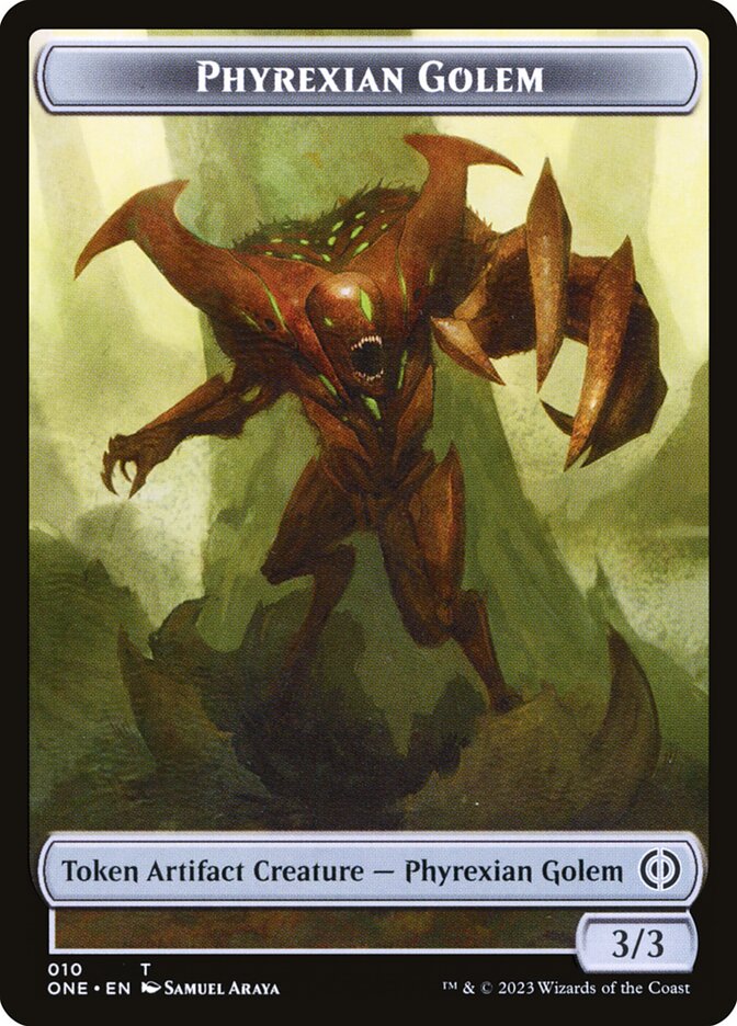 Phyrexian Goblin // Phyrexian Golem Double-Sided Token [Phyrexia: All Will Be One Tokens] | Boutique FDB TCG