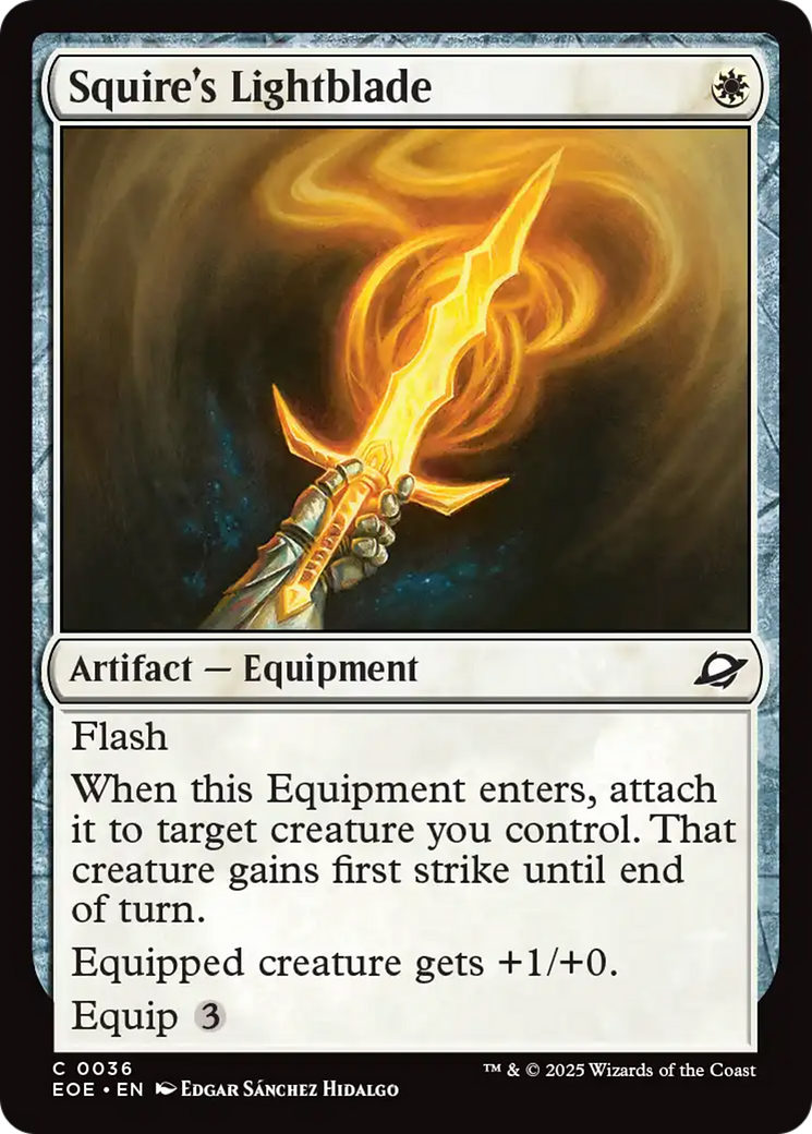 Squire's Lightblade [Edge of Eternities] | Boutique FDB TCG