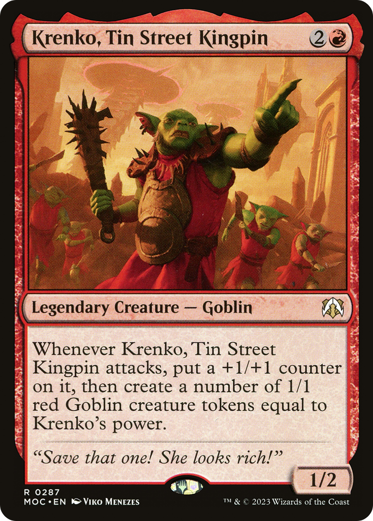 Krenko, Tin Street Kingpin [March of the Machine Commander] | Boutique FDB TCG