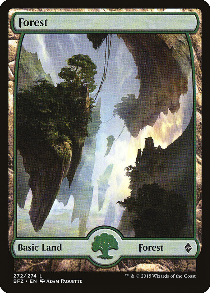 Forest (272) (Full Art) [Battle for Zendikar] | Boutique FDB TCG