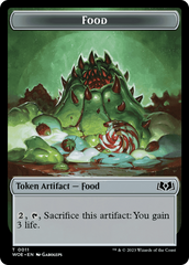 Rat // Food (0011) Double-Sided Token [Wilds of Eldraine Tokens] | Boutique FDB TCG