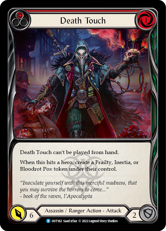 Death Touch (Red) [OUT162] (Outsiders)  Rainbow Foil | Boutique FDB TCG