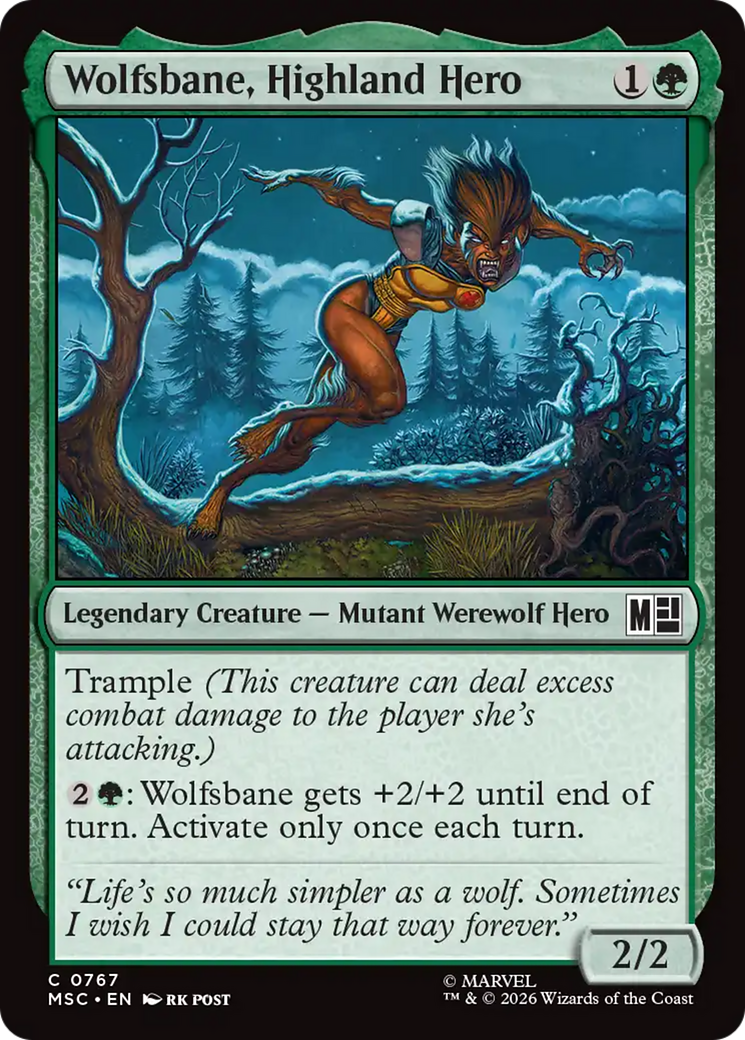 Wolfsbane, Highland Hero [Marvel Super Heroes Commander] | Boutique FDB TCG