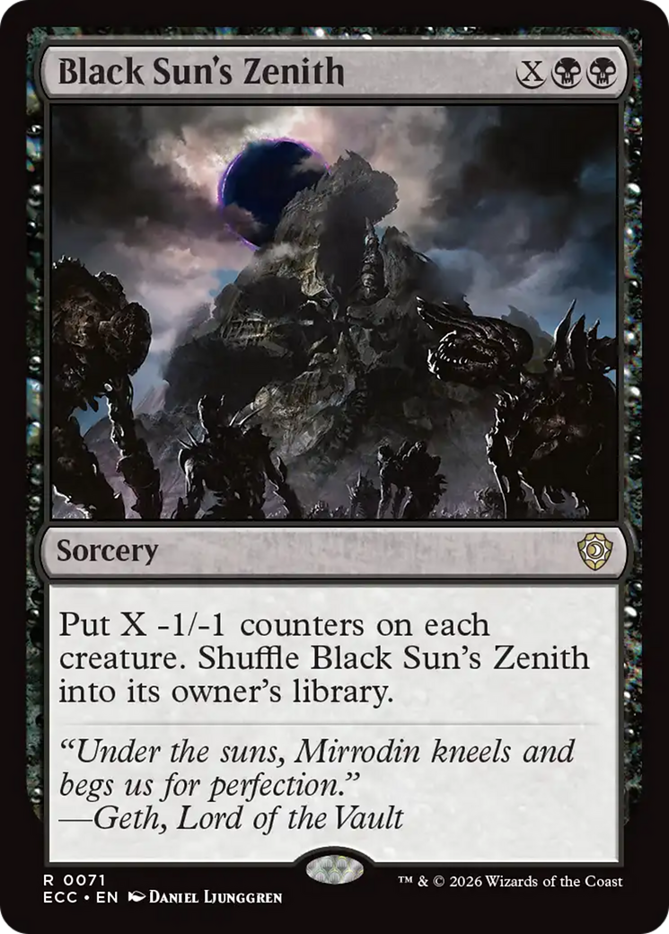 Black Sun's Zenith [Lorwyn Eclipsed Commander] | Boutique FDB TCG