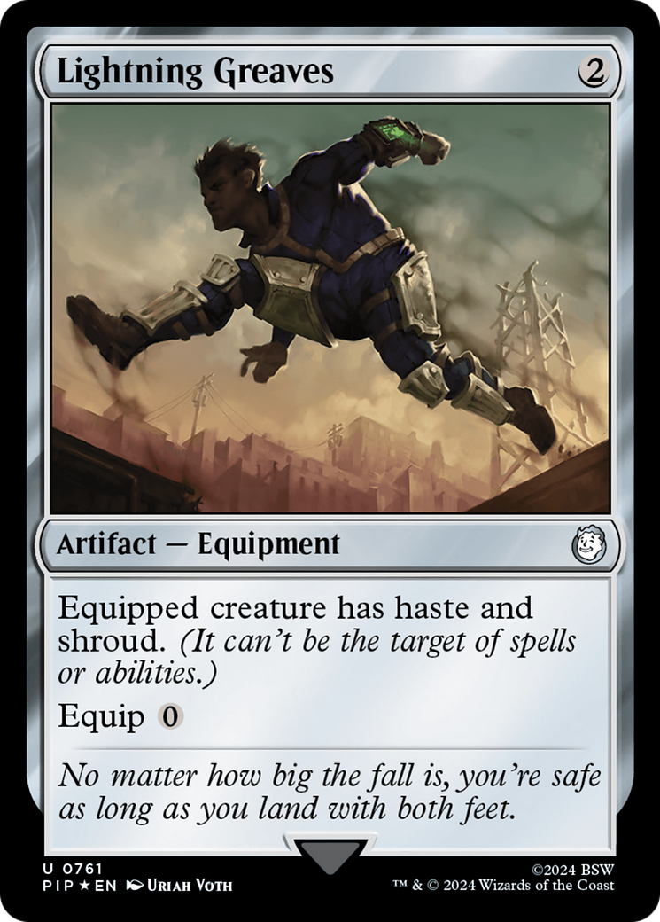 Lightning Greaves (Surge Foil) [Fallout] | Boutique FDB TCG