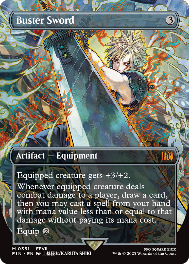 Buster Sword (Borderless) [FINAL FANTASY] | Boutique FDB TCG