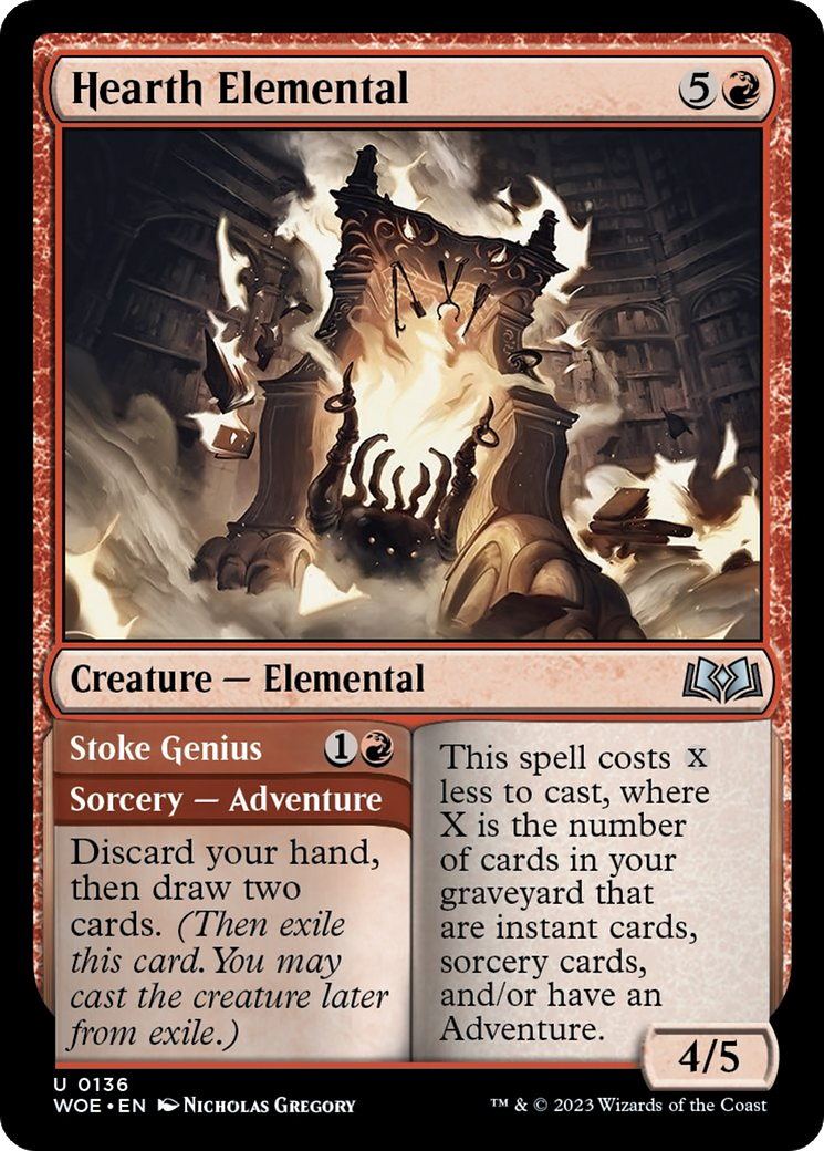 Hearth Elemental // Stoke Genius [Wilds of Eldraine] | Boutique FDB TCG