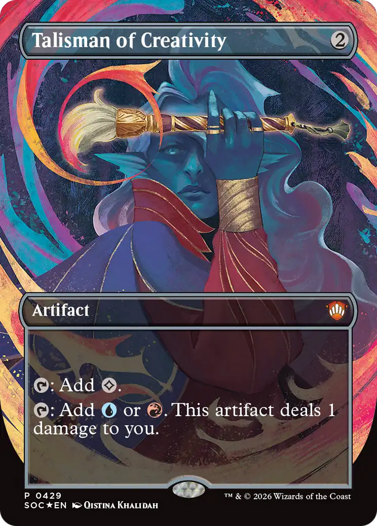 Talisman of Creativity (Borderless) [Secrets of Strixhaven Commander] | Boutique FDB TCG