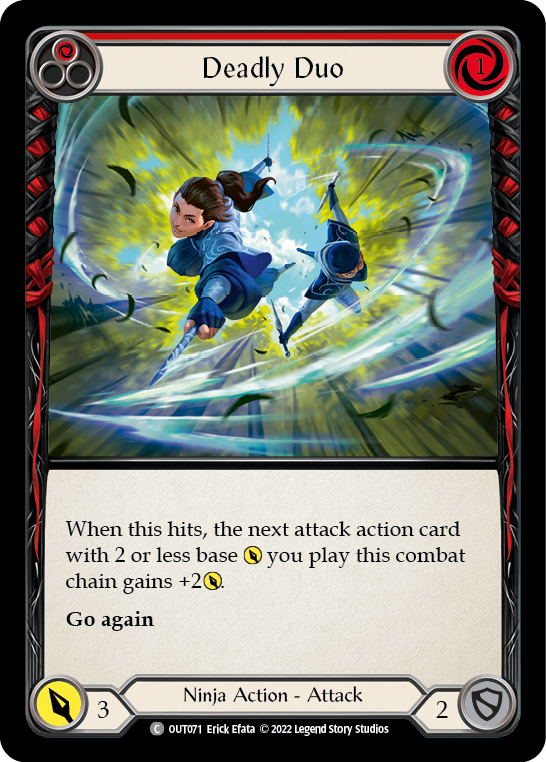 Deadly Duo (Red) [OUT071] (Outsiders)  Rainbow Foil | Boutique FDB TCG