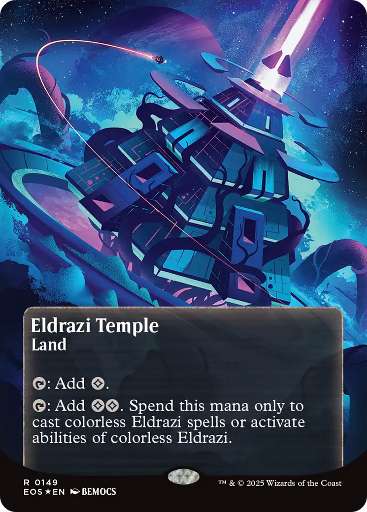 Eldrazi Temple (0149) (Borderless) (Galaxy Foil) [Edge of Eternities: Stellar Sights] | Boutique FDB TCG