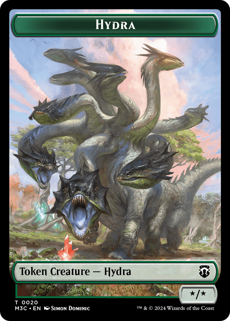 Hydra (Ripple Foil) // Boar Double-Sided Token [Modern Horizons 3 Commander Tokens] | Boutique FDB TCG