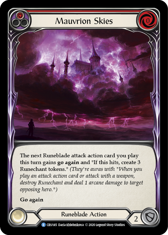 Mauvrion Skies (Red) [CRU145] (Crucible of War)  1st Edition Normal | Boutique FDB TCG