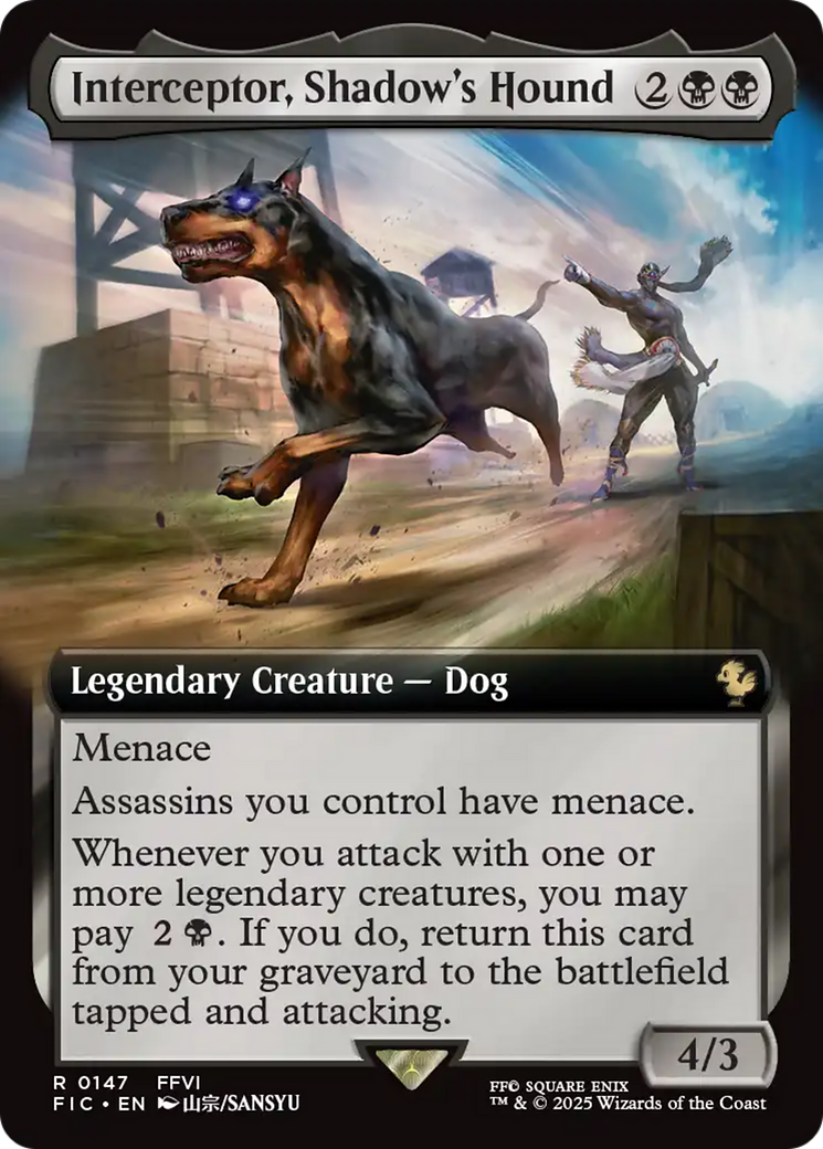 Interceptor, Shadow's Hound (Extended Art) [FINAL FANTASY Commander] | Boutique FDB TCG