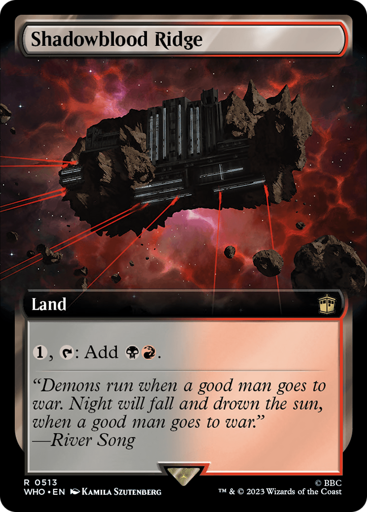 Shadowblood Ridge (Extended Art) [Doctor Who] | Boutique FDB TCG