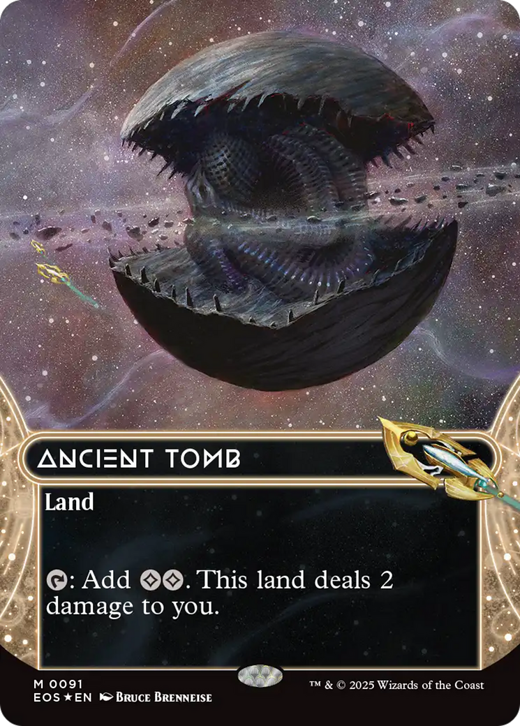 Ancient Tomb (0091) (Borderless) (Galaxy Foil) [Edge of Eternities] | Boutique FDB TCG
