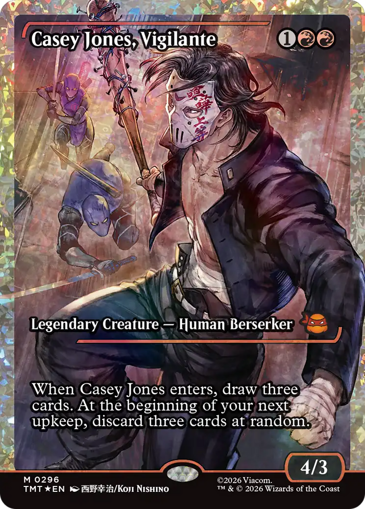 Casey Jones, Vigilante (0296) (Showcase) (Fracture Foil) [Teenage Mutant Ninja Turtles] | Boutique FDB TCG