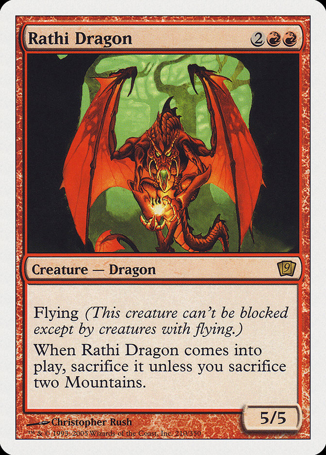 Rathi Dragon (9th Edition) [Oversize Cards] | Boutique FDB TCG