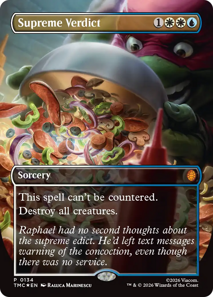 Supreme Verdict (Borderless) [Teenage Mutant Ninja Turtles Promos] | Boutique FDB TCG