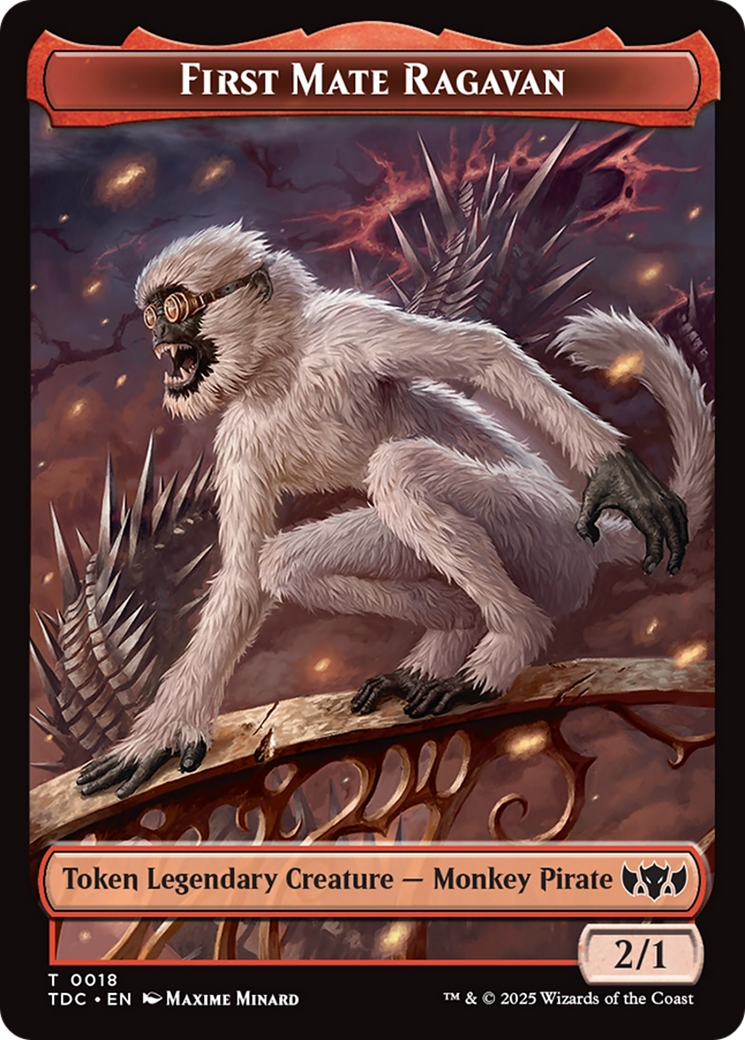 First Mate Ragavan // Treasure Double-Sided Token [Tarkir: Dragonstorm Commander Tokens] | Boutique FDB TCG