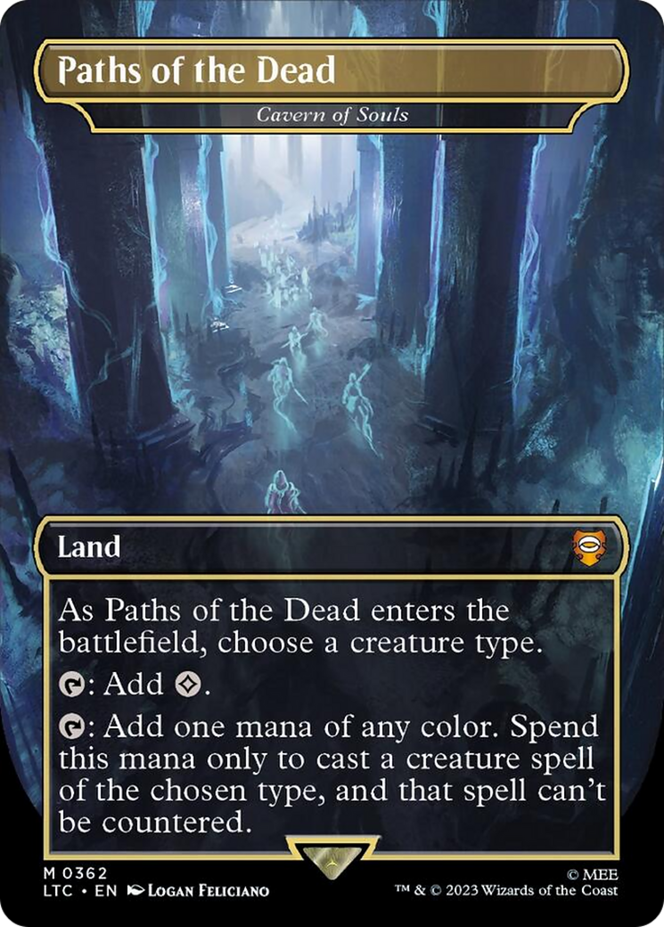 Paths of the Dead - Cavern of Souls (Borderless) (Surge Foil Realms and Relics) [The Lord of the Rings: Tales of Middle-Earth Commander] | Boutique FDB TCG