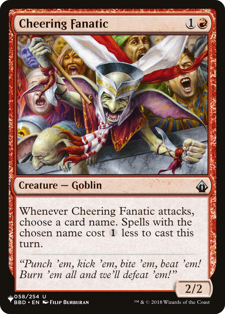 Cheering Fanatic [The List Reprints] | Boutique FDB TCG