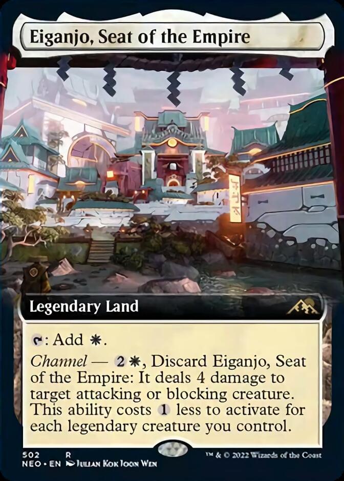 Eiganjo, Seat of the Empire (Extended Art) [Kamigawa: Neon Dynasty] | Boutique FDB TCG